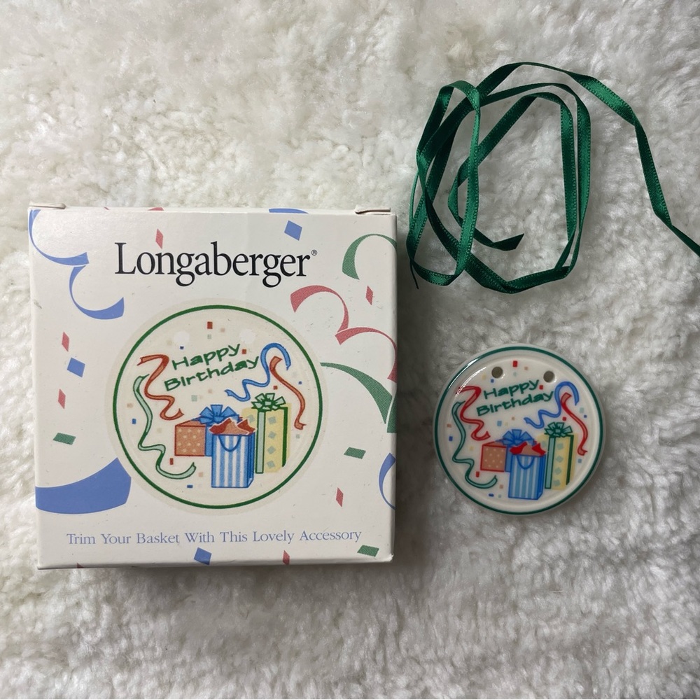 Longaberger Happy Birthday Tie-On